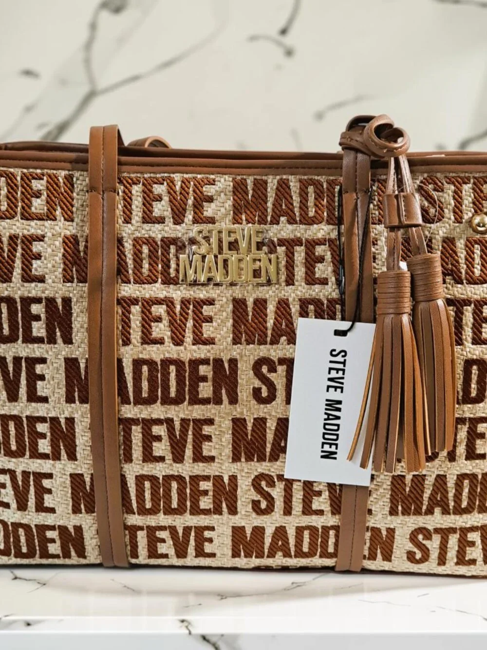Steve Madden DO371430 Brown Bmelrose Nutshell Satchel Bag